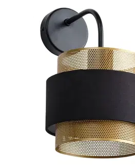 Svietidlá Osram - Nástenné svietidlo DECOR HORNET 1xE27/10W/230V čierna/zlatá 4058075847828