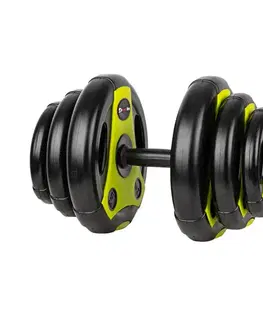 Činky Jednoručný nakladací činkový set inSPORTline 3-18 kg čierno-zelený