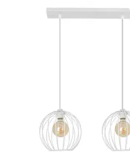Svietidlá  Luster na lanku MERCURE 2xE27/15W/230V biela W-L 1388/2 WT