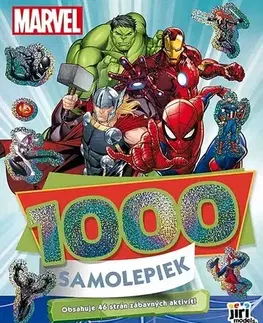 Nalepovačky, vystrihovačky, skladačky 1000 samolepiek s aktivitami Marvel