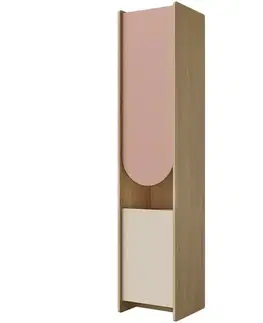 Regály Regál Lexi 4l Cremona/Macadamia/Ružová