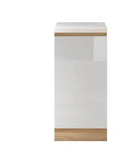 Kuchynské dolné skrinky KONDELA Line White D40 dolná kuchynská skrinka biela / dub sonoma