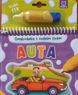 Nalepovačky, vystrihovačky, skladačky Omalovánka s vodním fixem: Auta
