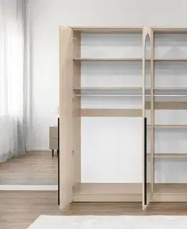 Šatníkové skrine LUKY 250 vysoká satníková skrina, bézová