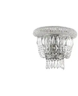 Svietidlá Ideal Lux - Krištáľové nástenné svietidlo DUBAI 2xE14/28W/230V lesklý chróm 207155
