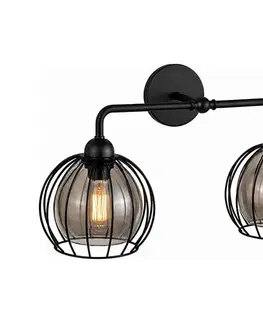 Svietidlá Keter Lighting Nástenné svietidlo SOLO BLACK 2xE27/60W/230V 1478