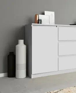 Komody a skrinky Moderná komoda 2D3S, biela