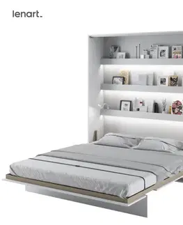 Postele Dig-net nábytok Sklápacia posteľ Lenart BED CONCEPT BC-13 biela | 180 x 200 cm