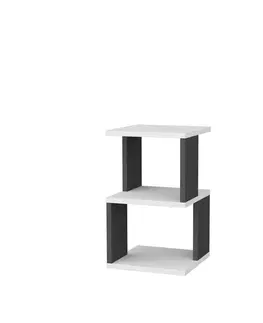Konferenčné stolíky Nočný stolík Carter White Anthracite