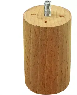 Nábytkové nohy a pätky Drevená nábytková noha 100/55 mm okráhla, buk