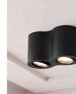 Svietidlá BRILAGI - Usmerjena svetilka MIA DOUBLE 2xGU10/30W/230V črna WO-E14-G01MIA-BLK-OEM