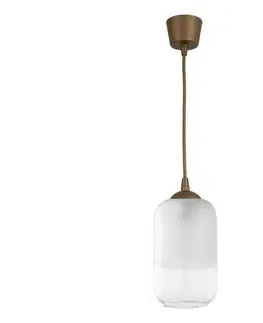Svietidlá BRILAGI - LED závesné svietidlo na lanku RETRO GLASS 1xE27/60W/230V pr. 14 cm hnedá/biela NSTK7777+TK8611A