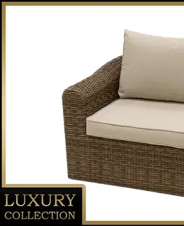 Záhradné stoličky a kreslá DEOKORK Ratanové PRAVÉ ukončenie BORNEO LUXURY (hnedá)