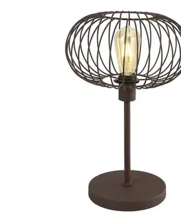 Lampy  KL108018 - Stolná lampa WIRE 1xE27/15W/230V hnedá KL108018