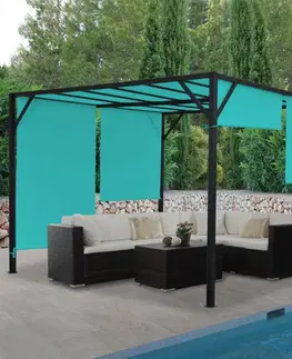 Záhradné pergoly Pergola so sťahovacou strechou 3x3 m Dekorhome
