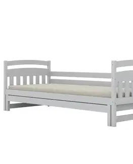 Postele pre dievčatá Posteľ Tosia s prístelkou 90x200 biela