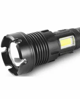 Svetlá a baterky Retlux RLP 401 Taktické ručné nabíjacie LED svietidlo, dosvit 800 m, výdrž 15 hodín