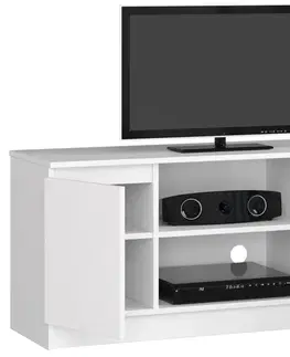 TV stolíky Moderný TV stolík ROMANA120, biely