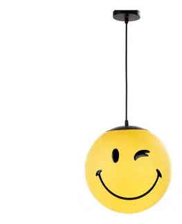 Svietidlá ONLI - Detský závesný luster na lanku SMILEY 1xE27/15W/230V žltá SM-2001/S30Y01