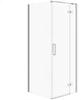 Sprchové kúty 80x80 Sprchový kút Jota pravý 80x80x195