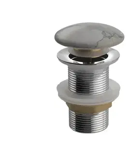 Svietidlá Sapho - Umývadlový odtok Click-Clack DALMA, priemer 6,7 cm, grigio MM713