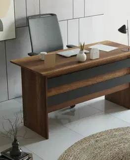 Konferenčné stolíky Pracovný stôl Voma Walnut and Anthracite