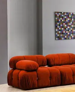 Sedacie súpravy Rohová sedacia súprava / Rohová pohovka Bubble Corner ( L1-O1-1R -Puf) - Tile Red