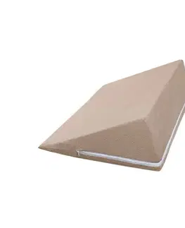 Vankúše Bellatex Klinový podhlavník kávová, 80 x 50 x 20 cm