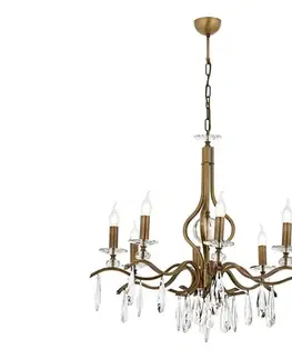 Svietidlá  Luster na reťazi CLASSIC 8xE14/40W/230V bronzový 301AUR1353