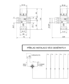 Doplnky do kúpeľne SAPHO - Termostatický regulátor teploty vody, 1", pre 4 až 8 odberných miest, chróm TMTCOM
