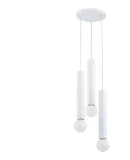 Svietidlá  Luster na lanku TWISTER 3xE27/60W/230V pr. 28 cm biela 62274