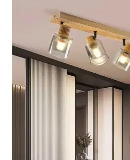 Svietidlá BRILAGI - Bodové svietidlo HYGGE 3xE14/15W/230V drevené/dymové BRI404