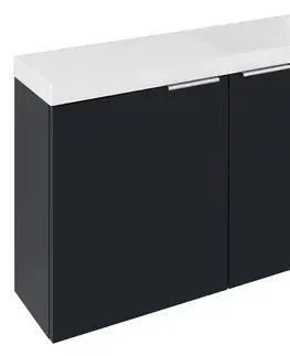 Kúpeľňový nábytok SAPHO - LATUS X umývadlová skrinka 78,8x50x22cm, antracitový mat LT110-SET07