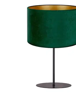 Lampy  - Stolná lampa ROLLER 1xE14/15W/230V tmavo pr. 20 cm zelená/zlatá 81495