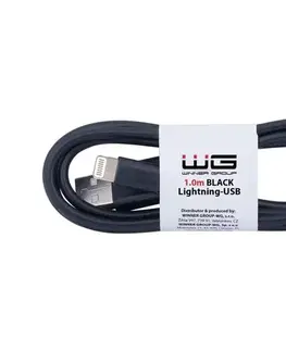 Predlžovacie káble Winner Group - USB kábel Lightning / USB-A 1m čierna WINKABULIGHT