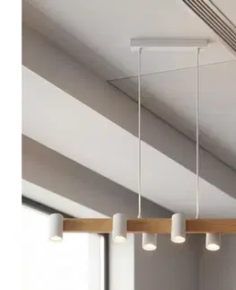 Svietidlá BRILAGI - Závesný luster SELE 6xGU10/30W/230V biela/dubový dekor WO-SELEP-A04-WHT-OEM