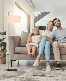 Lampičky Rabalux 74240 stojacia podlahová lampa s textilným tienidlom Narmin