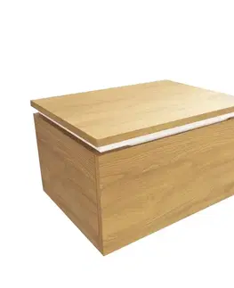 Kúpeľňový nábytok Kúpeľňová skrinka s krycou doskou SAT Feel 60x30x46 cm medový dub mat SATFEEL60DMDBEZ SATFEEL60DMDBEZ