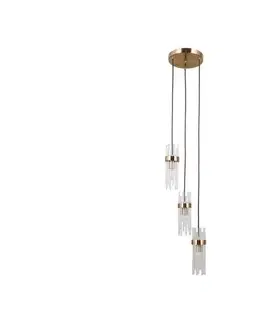 Svietidlá  PND-40760-3-HBR - Luster na lanku TARASO 3xE14/40W/230V zlatý PND-40760-3-HBR