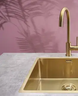 Kuchynské drezy Reginox Reginox - Nerezový drez Miami 50x40, zlatá R30745