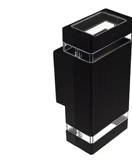 Svietidlá  Vonkajšie nástenné svietidlo LITEK 2xGU10/30W/230V IP44 čierna SKU012795