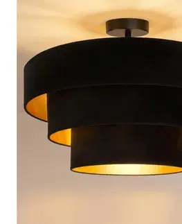 Svietidlá BRILAGI - Prisadený luster LUNETA 1xE27/60W/230V pr. 40 cm čierna/zlatá 8590828052197