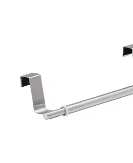 Svietidlá WENKO 79173100 - Držiak na uteráky TELESCOPE 7x6 cm nerezová oceľ/strieborná/čierna 79173100