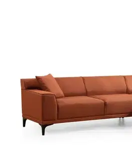 Sedacie súpravy Rohová sedacia súprava / Rohová pohovka Petra R Corner - Orange