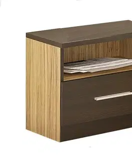 Nočné stolíky VALENTÍNA, set 2 nočných stolíkov sonoma/wenge