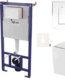 Záchody Závěsný WC set do lehkých stěn / předstěnová SAT SIKOSSREX6721K SIKOSSREX6721K