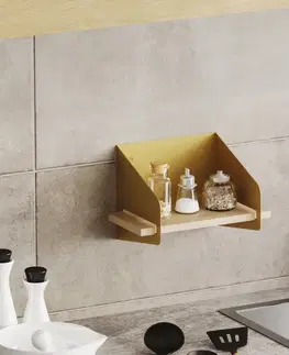 Police Nástenná polica Short Arm - Gold