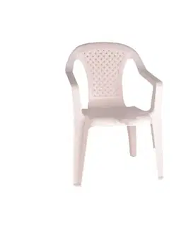Detské stoly a stoličky Kinekus Stolička plastová BABY, biela, 52x38x38cm