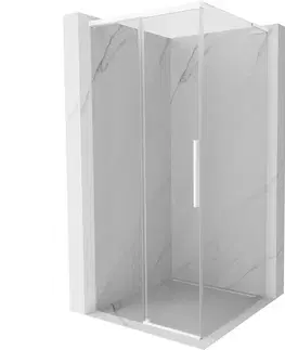 Sprchovacie kúty MEXEN/S - Rox L sprchovací kút posuvný 120 x 120, transparent, biela 8C2L-120-120-20-00