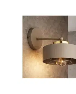 Svietidlá BRILAGI - Nástenná lampa SPRING 1xE27/60W/230V béžová/zlatá 76-007B